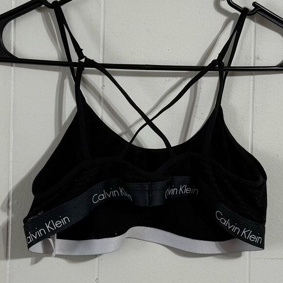 Calvin Klein Black Bra with Criss-Cross Straps - Picture 2 of 5